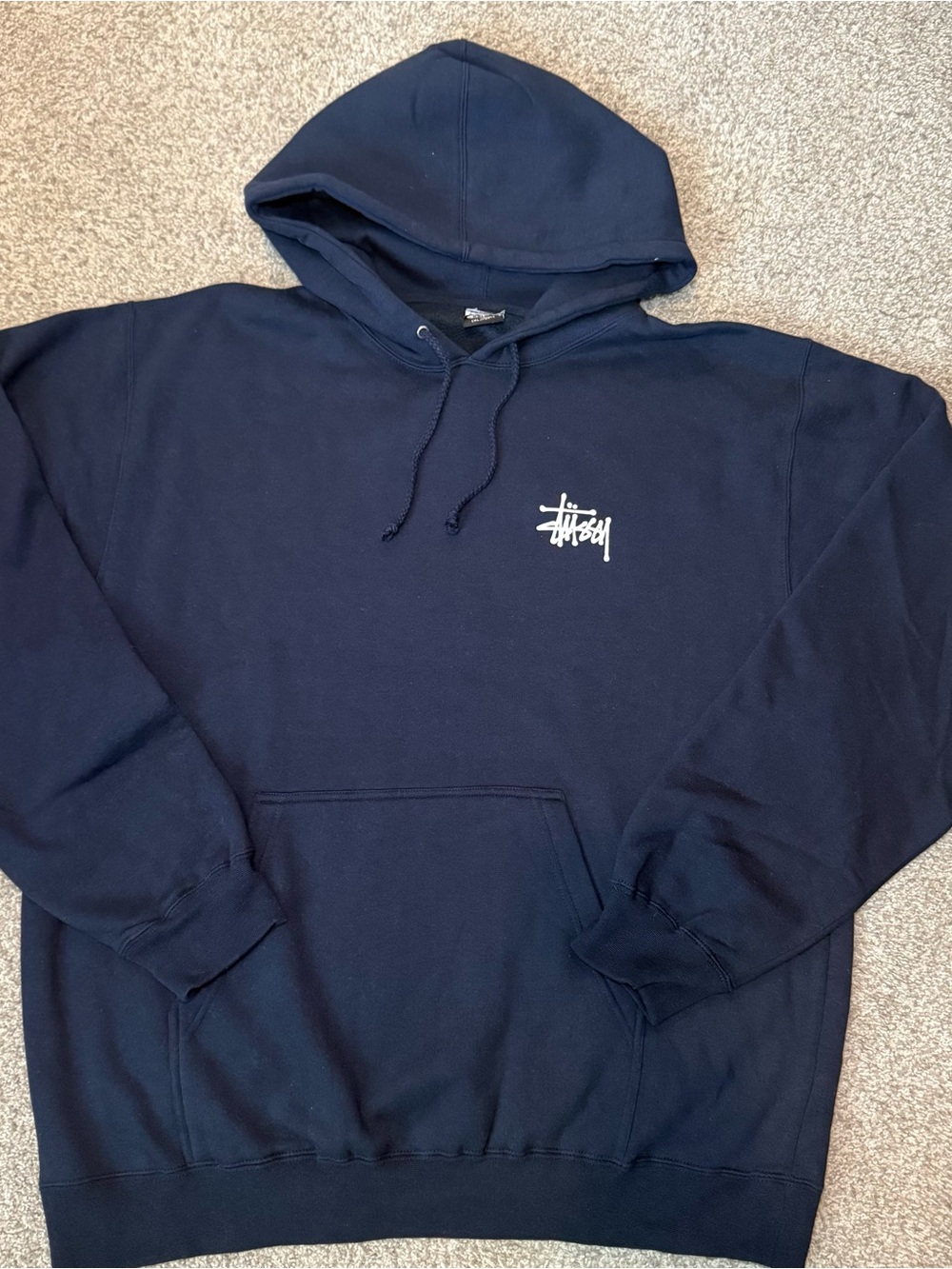 Stussy Pullover Hoodie Navy Size XL Brand New Cut Tag